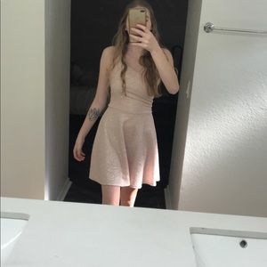 Pink sparkly one strap dress